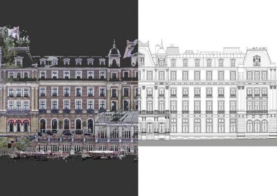 3D scannen voor restauratie Amstel Hotel